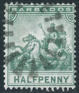 Barbados, Sc #71, 1/2d Used