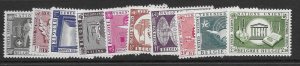 Belgium 516-25 1958 set 10  VF  LH