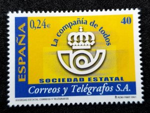 *FREE SHIP Spain State Post and Telegraph 2001 (stamp) MNH