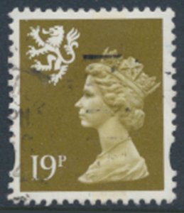 Scotland GB  Machin 19p SG S81  Used  1 center band SC# SMH63 