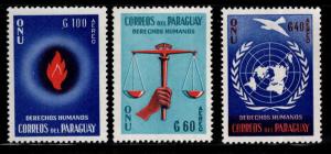 Paraguay Scott C269-C271 MH*  Airmail set
