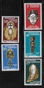 Gabon 1966 Intl Negro Arts Festival Sc 188-192 MNH A1753