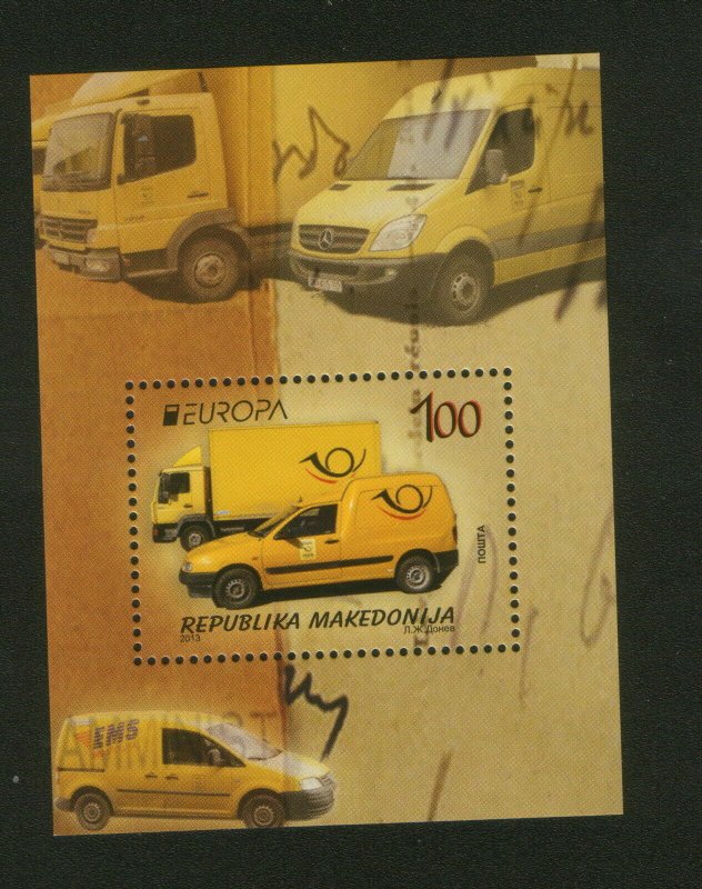 MACEDONIA-MNH** BLOCK-EUROPA CEPT-CARS-2013.