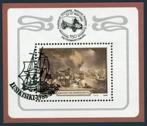 SA-Transkei 210a,CTO.Mi Bl.5. Wreck of Grosvenor,1782.African Hospitality.1988,