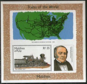 Maldives 1996 Trains of World Locomotive Railway Transport Sc 2182 M/s MNH #5408