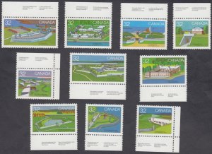 Canada - #983-992 Canadian Forts Set of Ten - MNH