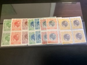 US Danish West Indies # 51-58  MNH Blocks of 4 VERY FRESH COLOR