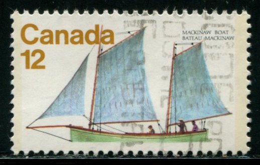 747 Canada 12c Sailing Vessels, used