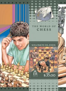 SOLOMON IS. - 2016 - The World of Chess - Perf Souv Sheet - Mint Never Hinged