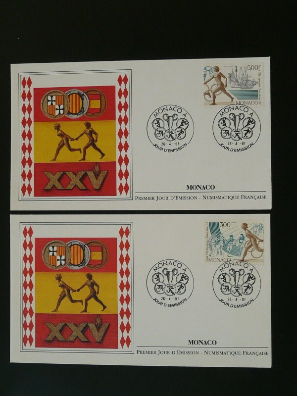 olympic games Barcelona 1992 x2 FDC Monaco 97017