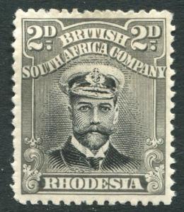 RHODESIA-1913-19 2d  Black & Grey Sg 209 MOUNTED MINT V20147