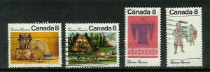 Canada Scott / Unitrade #566-69 \Algonkian Indians\F/VF Used