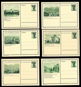 AUSTRIA (120) Scenery View Green 1 Shilling Postal Cards c1950s ALL MINT UNUSED