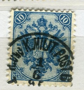 BOSNIA; 1890s classic Eagle Arms issue used 10k. value fine POSTMARK