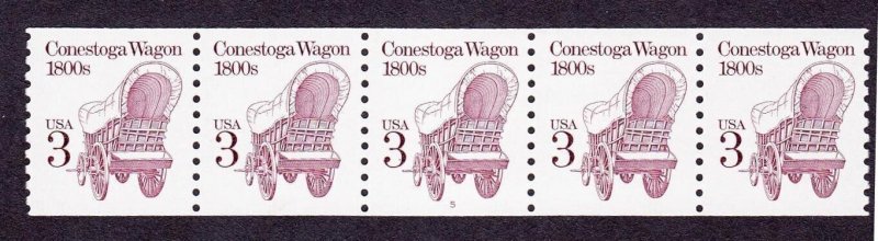 PNC5 3c Conestoga Wagon 5 No Tag (NT) Shiny Gum US 2252a MNH F-VF