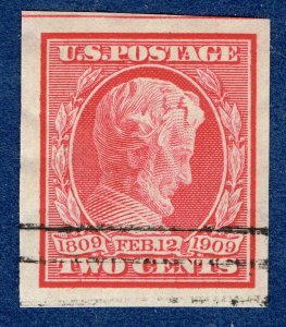 [0895] USA 1909 Scott#368 used 2¢ carmine Imperf. cv :$19