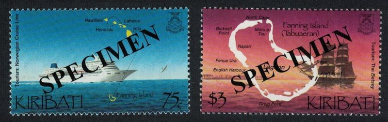 Kiribati Ships Tourism Fanning Island 2v Specimen SG#633-634