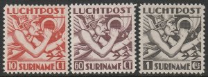 Suriname 1941 Sc C20-2 air post set MLH* redrawn