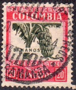 Colombia C100 - Used - 20c Bananas (1932)