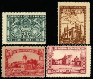 SPAIN Sc 433-34, 439-40 MNH & MH - 1930 Pro Union Iberoamericana-See Desc