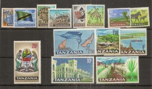 Tanzania 1965 Definitive Set SG128-141 Mint Cat£25