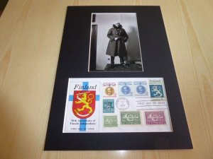 Mannerheim Finland indepence USA FDC Cover and mounted photograph mount size A4