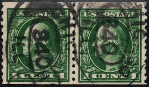 U.S. #443 F-VF Used Pair with Contemporaneous Cancel and Crowe Opinion