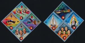 Burundi 477-8, C216-7 imperf MNH Apollo-Soyuz Space Mission, Astronauts