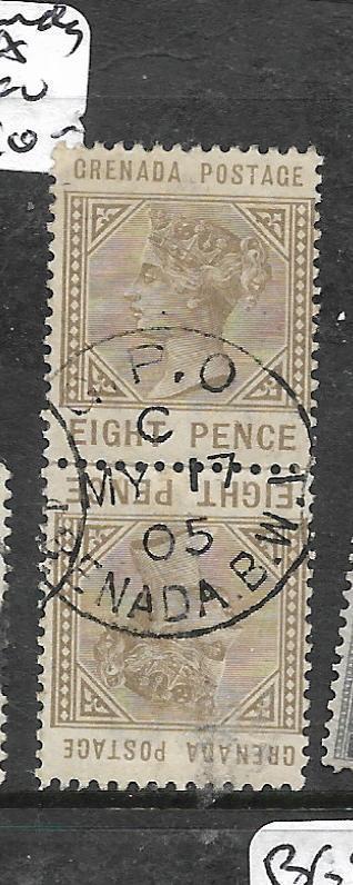 GRENADA (P2708B) QV 8D TETE BECHE SG 35A  VFU SON CDS