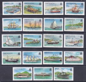 Grenada 1002-20 MNH 1980 Ships & Boat Building Complete Set of 19 Very Fine