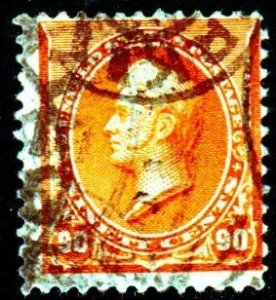 SC# 229 - (90c) - Commodore Perry, orange, pf 12, used single