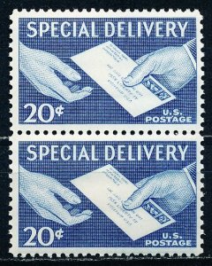 US #E20 Vert Pair MNH