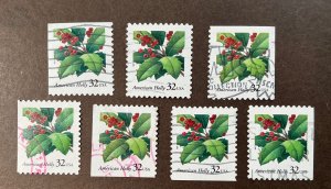 USA USED #3177 - 7 different booklet positions *1997*  Holly