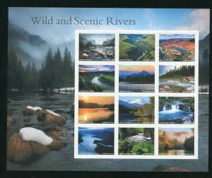 5381 Wild and Scenic Rivers Sheet of 12 Forever Stamps MNH 