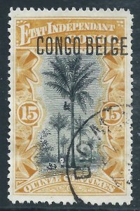 Belgian Congo, Sc #33, 15c Used