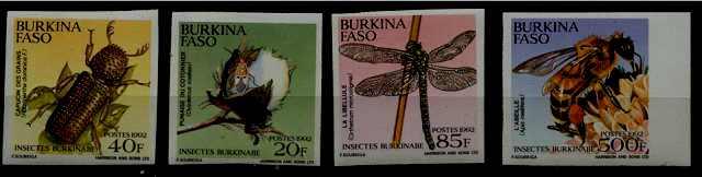 Burkina Faso 947-50 MNH imperf. Insects