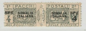 Italy Colony Somalia Parcel Post 1923 4r on 4L Sass. 29 MNH** A18P47F732