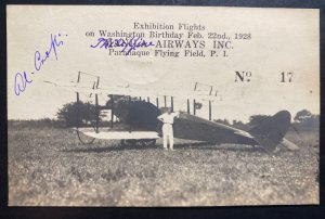 1928 Manila Philippines By US Army Airways Service RPPC Postcard Cover