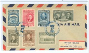 Honduras  1949 Reg. Air to NY Stamp Dealer