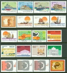 EDW1949SELL : MACAU 1984-86. Group of all Better sgls & Cplt sets VF MNH Cat $78