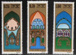 ISRAEL Scott 541-543 MNH** 1974 Synagogue set