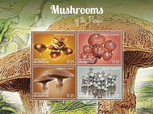 Micronesia 2013 - Mushrooms - Sheet of 4 Stamps - Scott #1034 - MNH