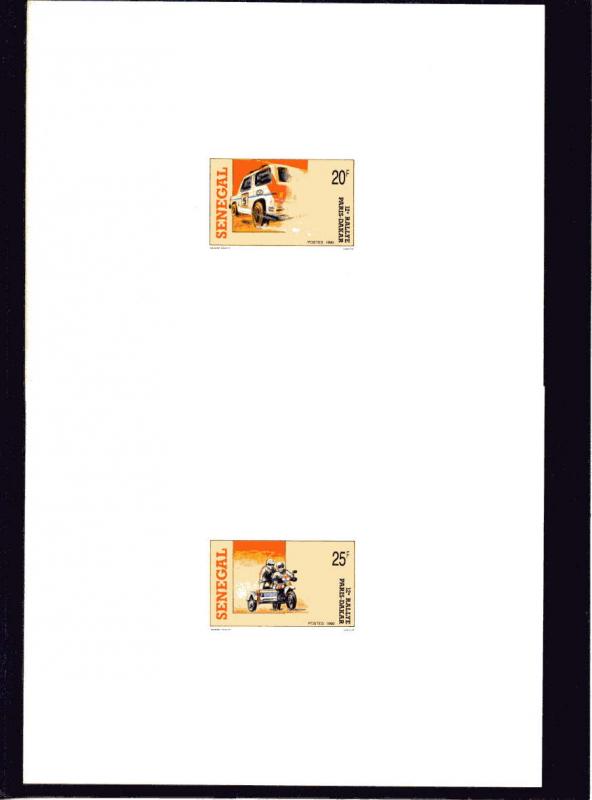 Senegal 1990  Paris-Dakar 12th.Rally 4 Deluxe Souvenir Sheets Sc#874/877