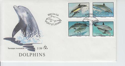 1991 Transkei Dolphins (Scott 252-54) FDC