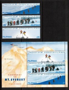 Philippines Sc 3071-74 MNH SET & S/S of 2006 - Mt. Everest