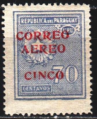 Paraguay. 1930. 328 from the series. Coat of arms of Paraguay. MLH.