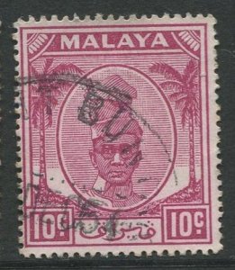 STAMP STATION PERTH Perak #111 Sultan Yussuf Izuddin Shah Used 1950