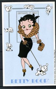 Chad 1998 BETTY BOOP WITH HER DOG s/s Perforated Mint (NH)