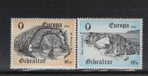 Gibraltar #447-48  (1983 Europa Ancient Architecture set) VFMNH CV $0.75