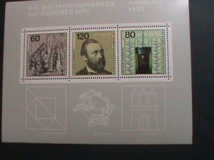 GERMANY- SC#1420-1984 19TH ANNIVERSARY OF UPU CONGRESS- MNH S/S SHEET VF